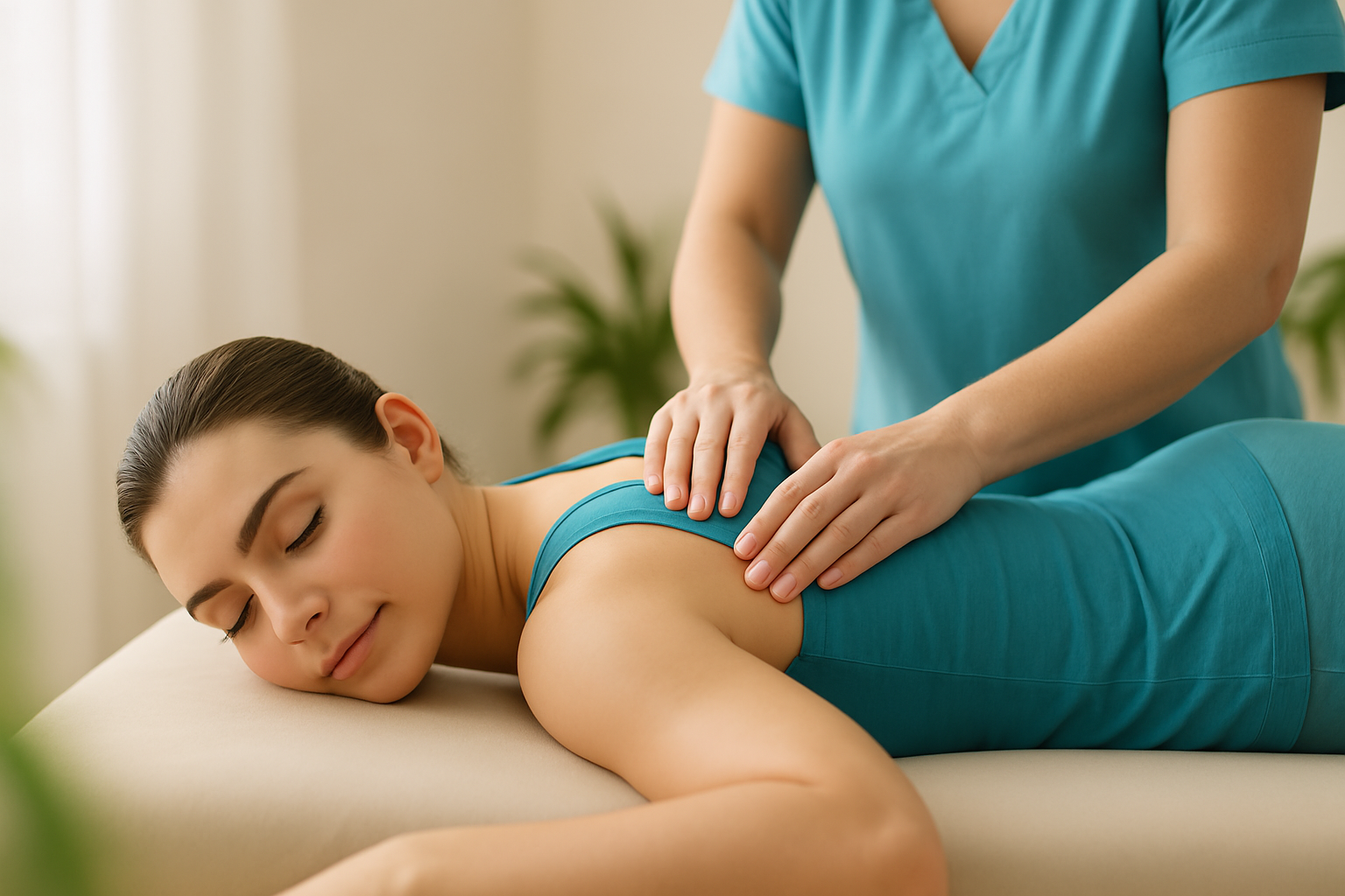 Physiotherapie Christiane Hogreve Wachenhausen behandelt eine entspannte Patientin