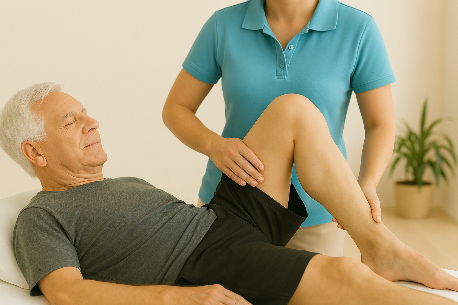 Physiotherapie Hogreve Wachenhausen behandelt einen Patienten